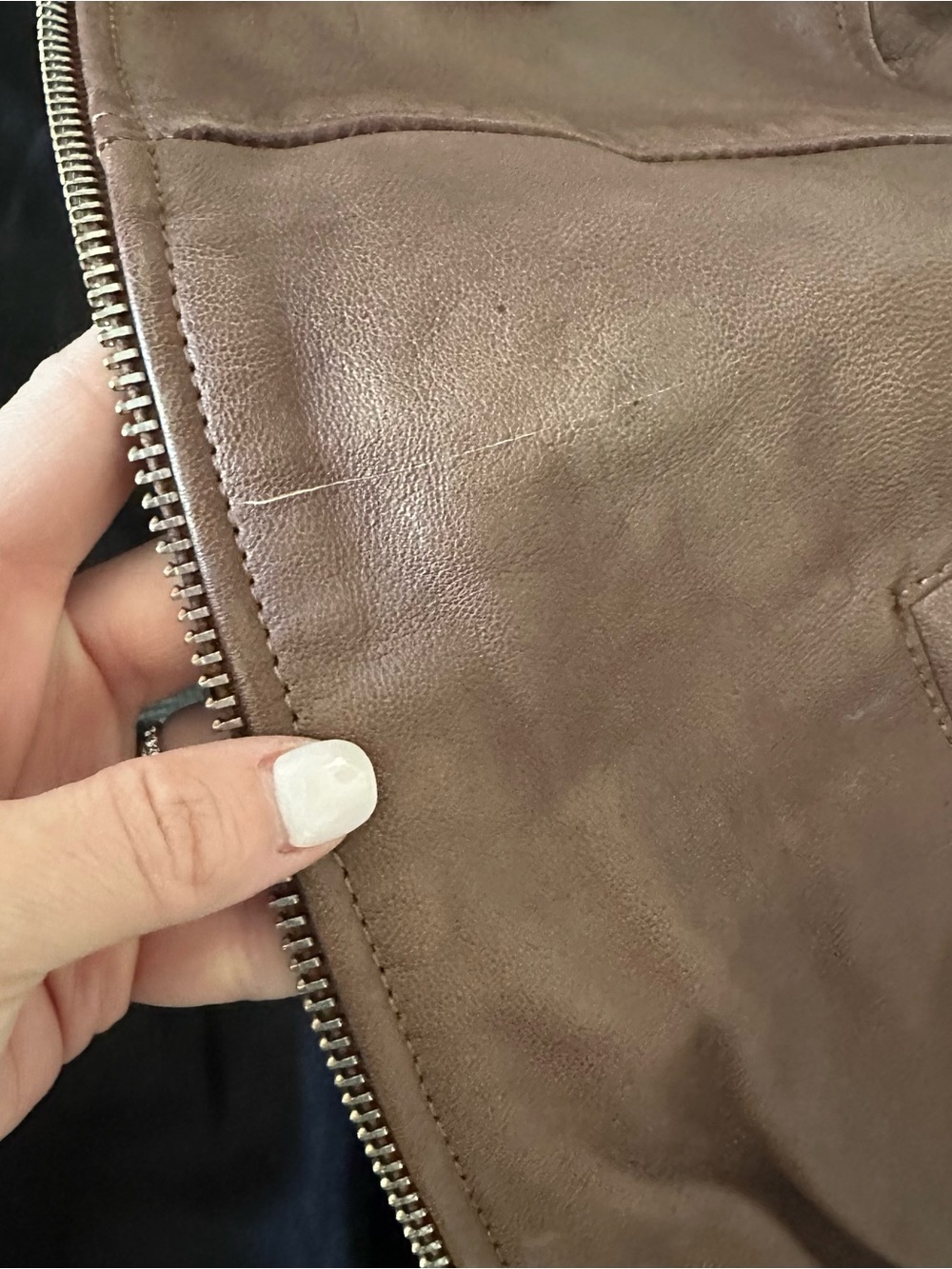 Mango Leather Jacket - Picture 12 of 13